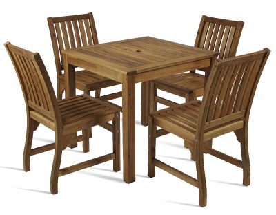 Outdoor Wooden Dining Set Windsor Cafe Reality Windsor Outdoor Four Person Wooden Dining Set