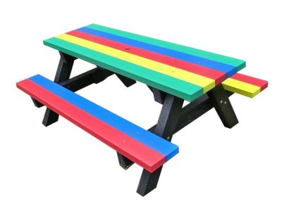 Coloured Children S Picnic Table West Cafe Reality