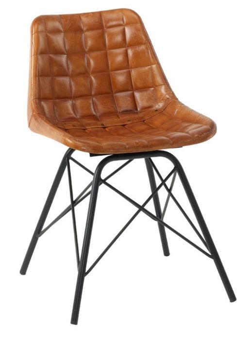 Tiger Retro Dining Chairs Bruciato Leather