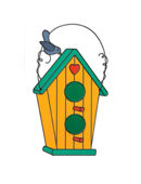 Whimsical Birdhouse Pattern