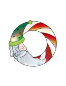 Santa Wreath Pattern