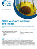 Make your own fused glass sunflower bird feeder