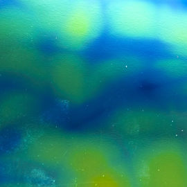 Blue Gold Aurora Borealis on Thin Black 2
