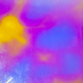 Blue Gold Aurora Borealis on Thin Clear 3