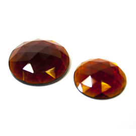 Flatback Faceted Jewels   Dark Amber