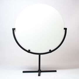 Large white glass circle