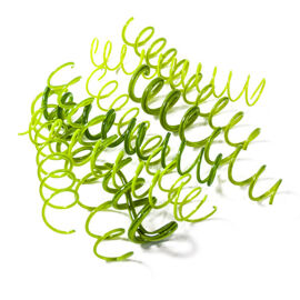 Vitrigraph green spirals
