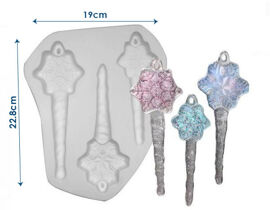 Three Snowflake Icicle Casting Mould