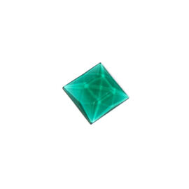 Faceted Square Jewel - Blue Green