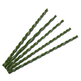 Green & White Twisted Glass Cane - COE96