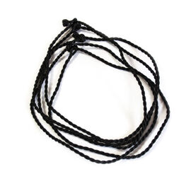 Black Twisted Cord Necklace 18" (5pk)