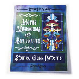 Moths, Mushrooms And Butterflies Stained Glass Patterns Book