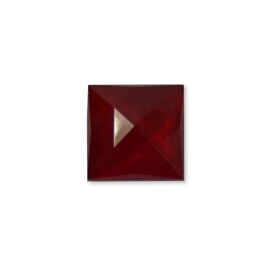 Faceted Square Jewel - Dark Red