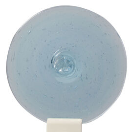 Handblown Roundels   Copper Blue White Background3
