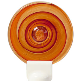 Handblown Roundels - Swirl Red/ Orange