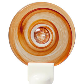 Handblown Roundels swirly red small