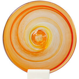 Handblown Roundels swirly orange big2