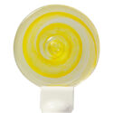 Handblown Roundels swirly yellow small