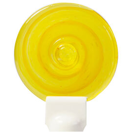 Handblown Roundels - Swirl Yellow