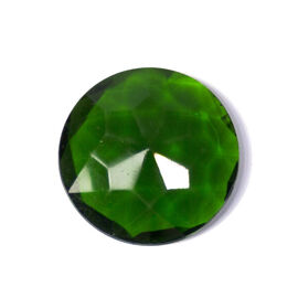 Flatback Round Faceted Doublet Jewels - Emerald Green