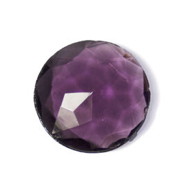 Flatback Round Faceted Doublet Jewels - Amethyst