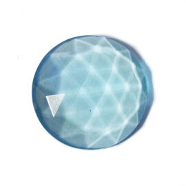 Flatback Round Faceted Jewels - Pale Sky Blue