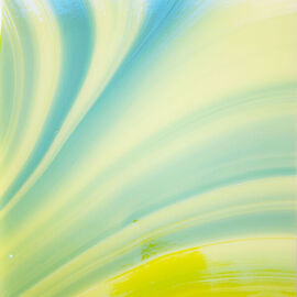 Pink/Teal on Opal Art Lagoon - Oceanside 96 Dichroic