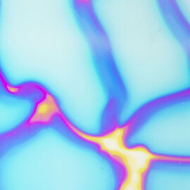 Rainbow 1 Hot Lava on Thin Clear - Oceanside 96 Dichroic