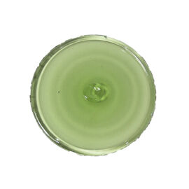 Pressed Glass Roundels - Olive Green