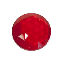 Flatback Round Faceted Jewels - Light Cherry Red