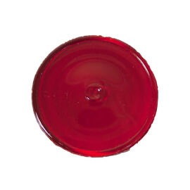 Pressed Glass Roundels - Light Cherry Red
