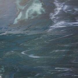 SECONDS Luna - Steel Blue & White Wispy