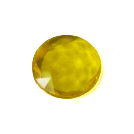 Flatback Round Faceted Doublet Jewels - Yellow