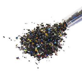 Rainbow on Black Dichroic Frit Flakes 28g - System 96 Dichroic
