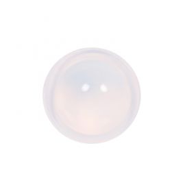 Glass Jewels: 38mm Fish Eye Lens - White Opal