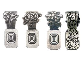 Antique Silver Flower Art Bails - 12 Pack