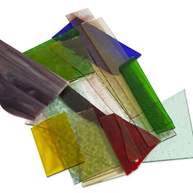 1kg Mixed Stained Glass Scrap