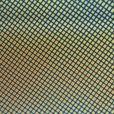Rainbow Squares 2 on Black - Oceanside 96 Dichroic