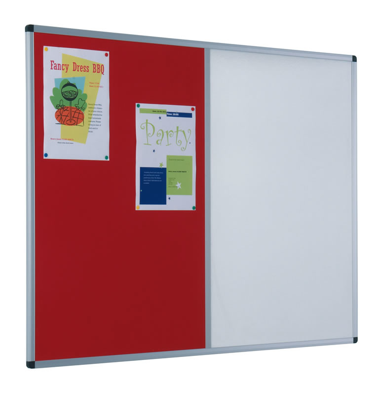 An image of Dual Aluminium Framed Noticeboards - Whiteboards