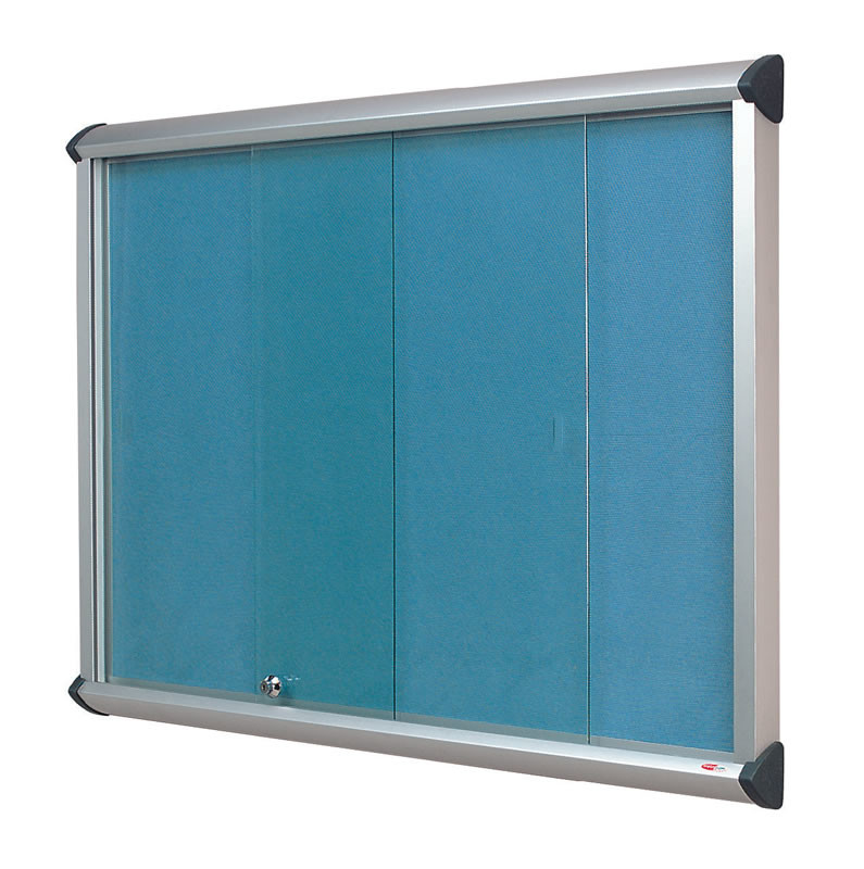 An image of Shield Sliding Door Flame Resistant Showcases - Lockable Noticeboa...