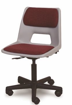 An image of PP1 Poly Swivel Chair with Seat and Back Pad - Computer Chairs For...