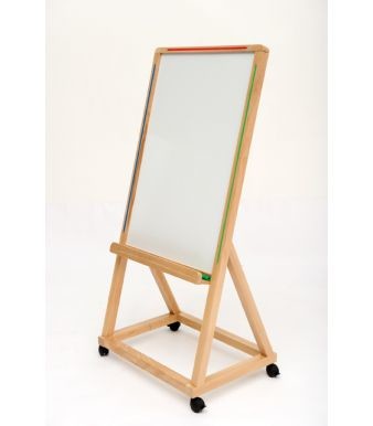 An image of PL Mobile Wood Frame Whiteboard - Classroom Display