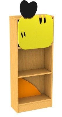 An image of Tall Honey Bee Bookcase - Novelty Book Storage