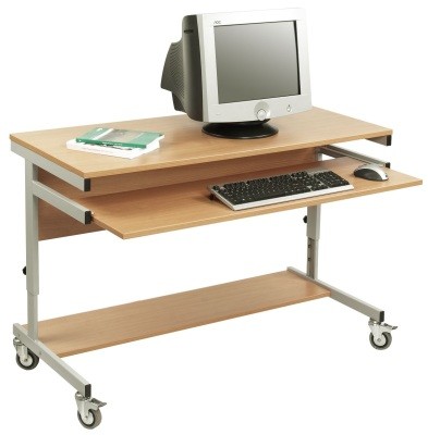 An image of Height Adjustable Mobile Workstation - Computer Desks for Schools