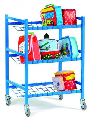 An image of Small Metal Framed Lunchbox Trolley