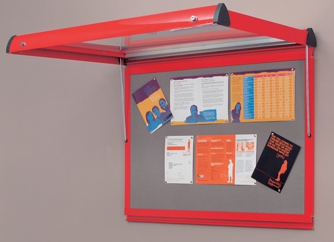 An image of Shield Lockable Metal Framed Showcases - Lockable Noticeboards