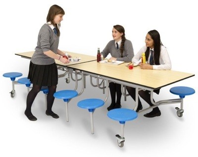 An image of SW 12 Seater Folding Canteen Set - Folding School Dining Tables