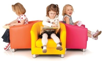 An image of KT Faux Leather Child's Tub Chairs - Tubs