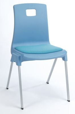 An image of Stylus Poly Education Chair with Seat Pad - Plastic Chairs for Sch...