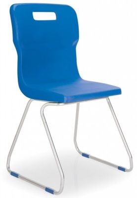 An image of Titan Poly Chairs with Skid Base - Plastic Chairs for Schools